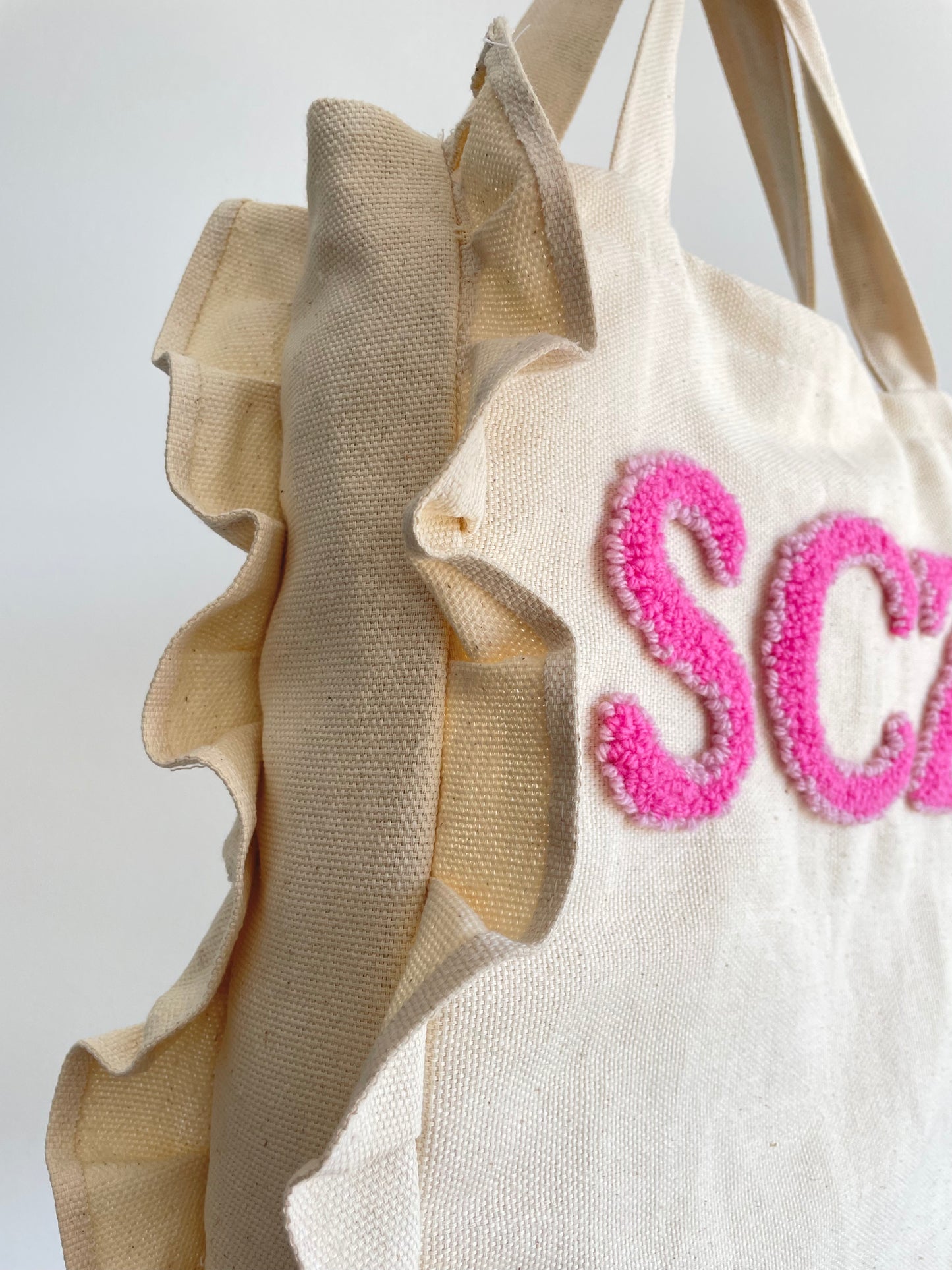 Ruffled Tote Bag