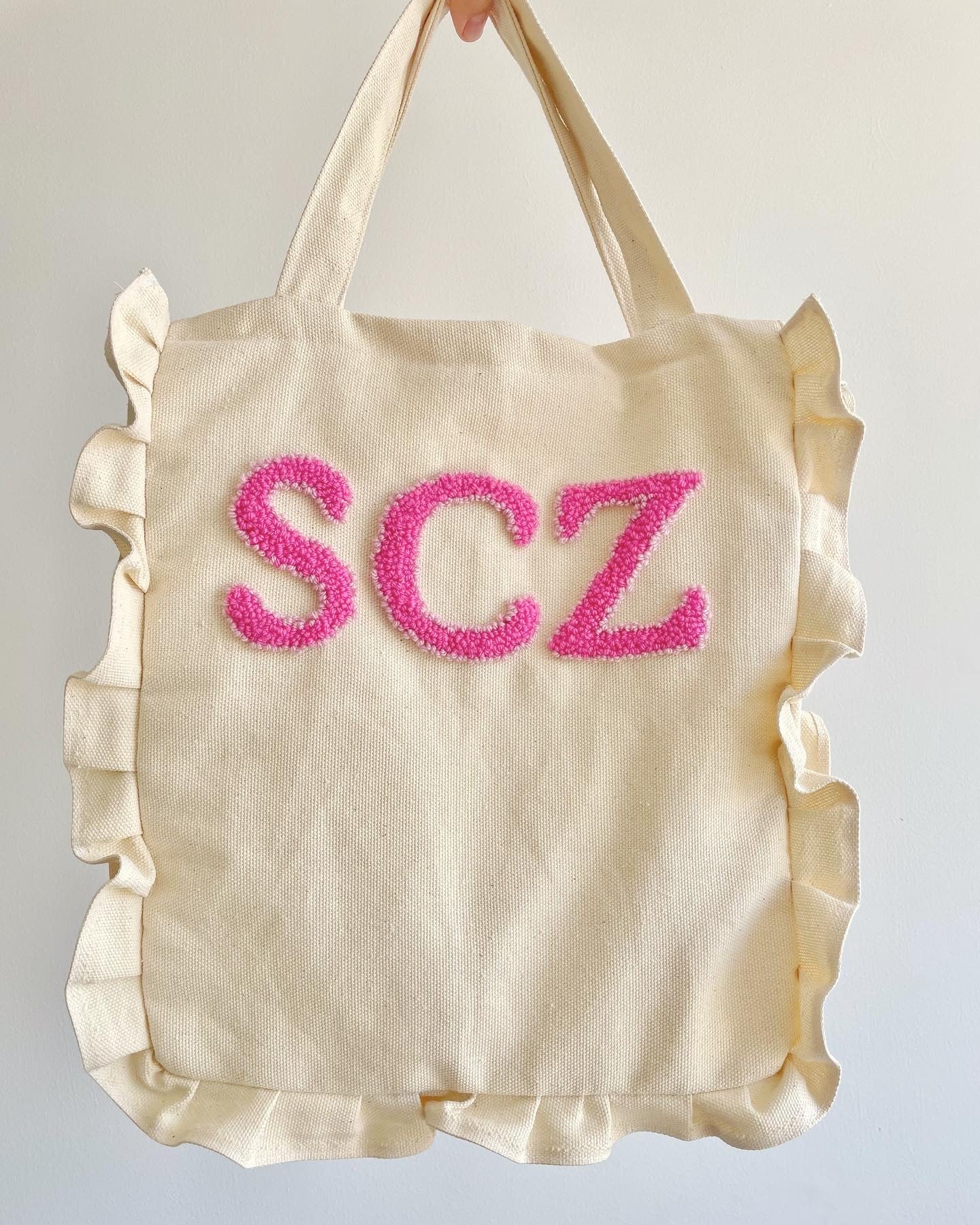 Ruffled Tote Bag