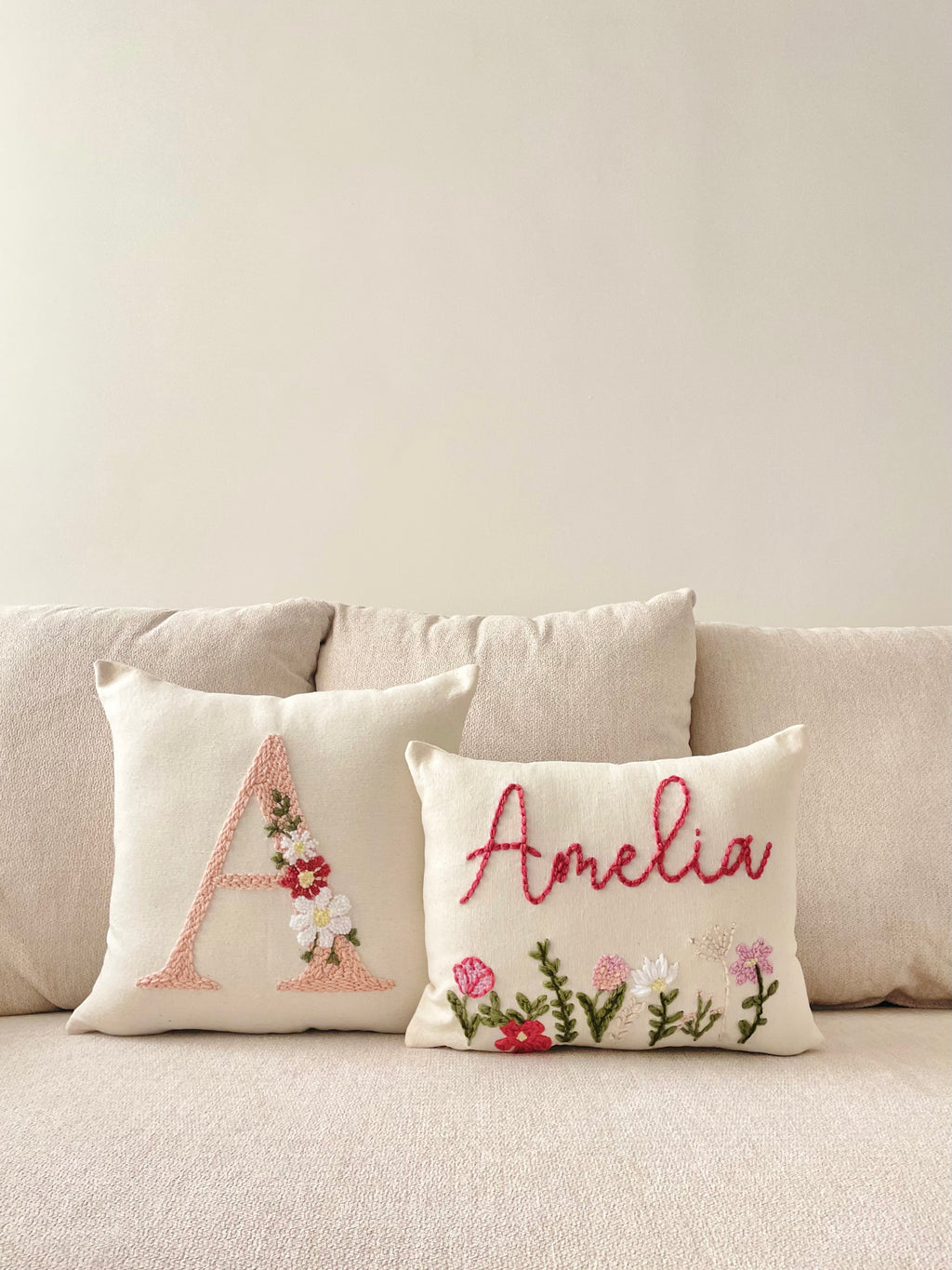 Cojin Letra Floral